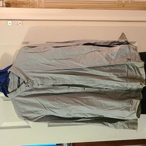 Grey pen stripe Modern amusement button down